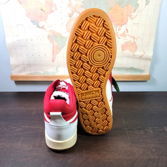 BRAND NEW Diadora Basket Mid 'White/Red' Men's Size 11.0 - Picture 7 of 7